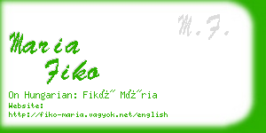 maria fiko business card